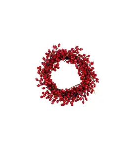 Bärkrans - Röd - ø: 48 cm - www.frokenfraken.se