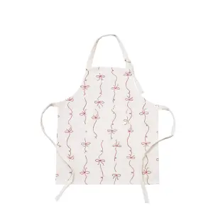 Barnförkläde - Rosett - Röd/Vit - L50 x B60 cm - www.frokenfraken.se