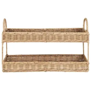 Bricka - Hylla i 2 plan med handtag - 44 x 26 x 19 cm - www.frokenfraken.se