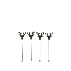 Cocktailplock pinnar 4-set - Renar - Silver - 3,1 x 12,5 cm - www.frokenfraken.se