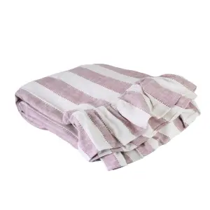 Duk - Ida Rand - Vit - Rosa - L150 x B250 cm - www.frokenfraken.se