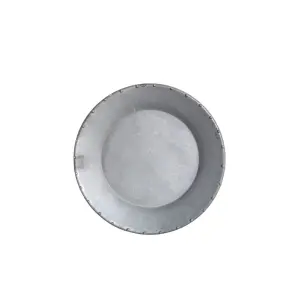 Fat - Zink - Grå - Ø15 x H2,5 cm - www.frokenfraken.se