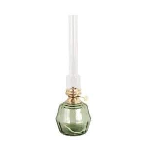 Fotogenlampa - Britta - Mellan - Grön - Ø10 x H32,5 cm - www.frokenfraken.se