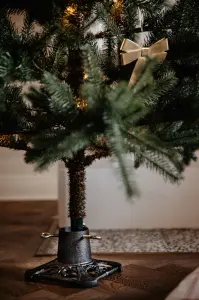 Julgransfot - Järn - Svart - L20 x B20 x D11 cm - www.frokenfraken.se