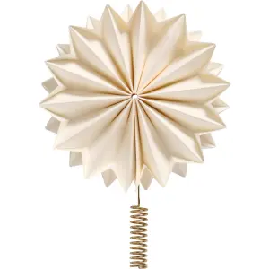 Julgransstjärna - Stella - Vit/Mässing - Ø26 cm - www.frokenfraken.se