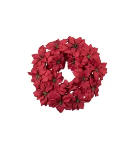 Julstjärna krans - Röd - ø30 cm - www.frokenfraken.se