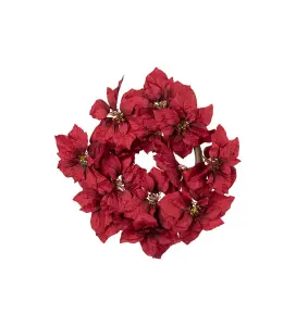 Julstjärna krans - Röd - ø50 cm - www.frokenfraken.se