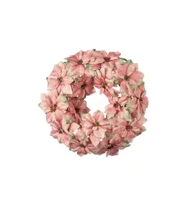 Julstjärna krans - Rosa - ø30 cm - www.frokenfraken.se