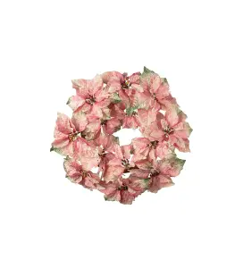 Julstjärna krans - Rosa - ø50 cm - www.frokenfraken.se