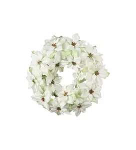 Julstjärna krans - Vit - ø30 cm - www.frokenfraken.se