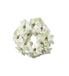 Julstjärna krans - Vit - ø50 cm - www.frokenfraken.se