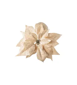 Julstjärna med clips - Champagne - 24 cm - www.frokenfraken.se