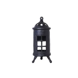Kamin för Värmeljus - Svart - Ø8 x H18,5 cm - www.frokenfraken.se