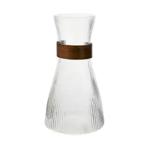 Kanna - Sia - Randigt glas & Bambu - Ø13 x 25 cm - www.frokenfraken.se
