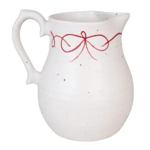 Kanna - Viola - Rosett - Röd/Vit - Ø15 x B18 x H19,5 cm - www.frokenfraken.se