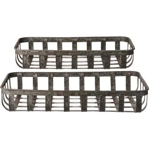 Korgset med 2 metallkorgar - 56 cm - www.frokenfraken.se