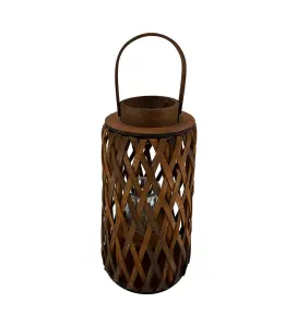 Ljuslykta - Trä - Brun - 34 cm - www.frokenfraken.se