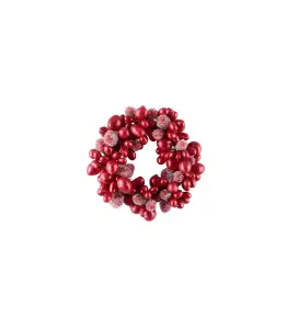 Ljusmanschett Röda bär med is - Röd - ø3 cm - www.frokenfraken.se