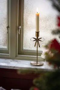 Ljusstake - Josefine - Rosett - Antik Mässing - Ø9 x H22 cm - www.frokenfraken.se