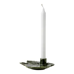 Ljusstake - Ville Löv - Grön - 15 x 4 cm - www.frokenfraken.se