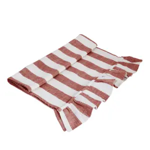 Löpare - Ida Rand - Vit/Röd - L50 x B150 cm - www.frokenfraken.se