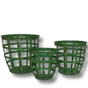 Metallkorgar - Harold 3 storlekar - Grön - www.frokenfraken.se