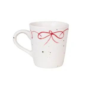 Mugg - Viola - Rosett - Röd/Vit - Ø8,5 x B12 x H9,5 cm - www.frokenfraken.se