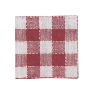 Pappersservett - Ida Ruta - Vit/Röd - L33 x B33 cm - www.frokenfraken.se