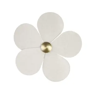 Plafond Daisy - Beige - Mässing - Ø50 x H13 cm - www.frokenfraken.se
