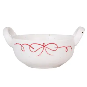 Skål - Viola Rosett - Röd/Vit - 8-pack - 18 x 14,3 x 9 cm - www.frokenfraken.se