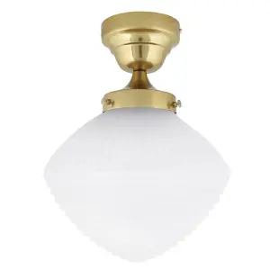 Taklampa - Alfred - Mässing, Vit - Ø24 x H37 cm - www.frokenfraken.se