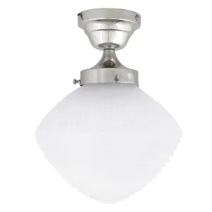 Taklampa - Alfred - Silver, Vit - Ø24 x H37 cm - www.frokenfraken.se