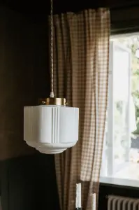 Taklampa - Daga - Opal - Mässing - Ø21 x H23 cm - www.frokenfraken.se