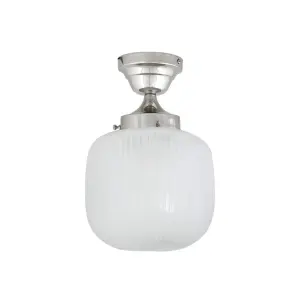 Taklampa - Eli - Liten - Silver, Vit - Ø22 x H31 cm - www.frokenfraken.se