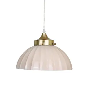 Taklampa Irma Opal - Beige - Ø30 x H20 cm - www.frokenfraken.se