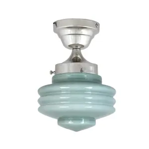 Taklampa - Valter - Silver/Grön - Ø20 x H29 cm - www.frokenfraken.se