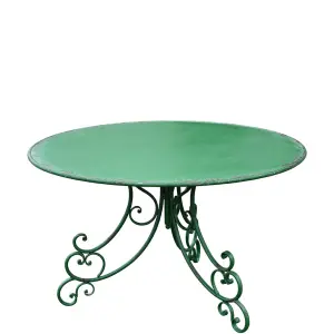 Trädgårdsbord - Grön Metall - Grön - Ø118 x 75 cm - www.frokenfraken.se