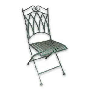 Trädgårdsstol - Metall ljusgrön - 40 x 94 x 45 cm - www.frokenfraken.se