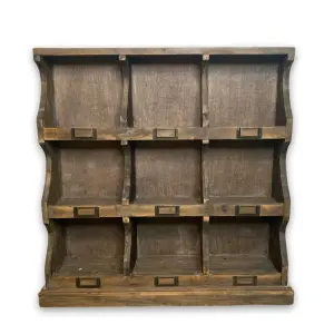 Vägghylla - Brun - 61 x 62,5 x 17 cm - www.frokenfraken.se