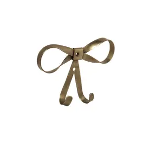 Väggkrok - Rosett - Antik Mässing - L13,5 x B9,5 x D3 cm - www.frokenfraken.se