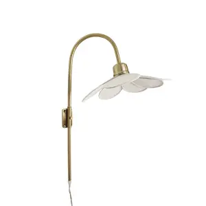 Vägglampa Daisy - Beige - Mässing - Ø32 x H57 cm - www.frokenfraken.se