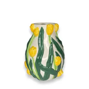 Vas - Botanica - Gul tulpan - 24,8 x 20,9 cm - www.frokenfraken.se