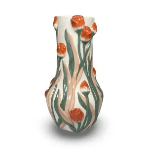 Vas - Botanica - Röd Tulpan - 27 x 15 cm - www.frokenfraken.se