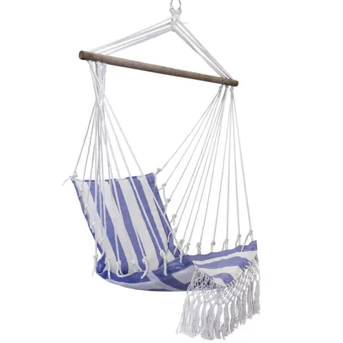 Hängstol - Randig - Blå/Vit - B95 x H125 x D46,5 cm - www.frokenfraken.se
