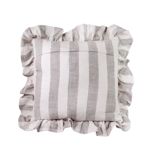 Kuddfodral - Ida Volang Randig - Vit - Beige - L45 x B45 cm - www.frokenfraken.se
