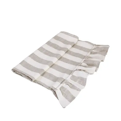 Löpare - Ida Volang Randig - Vit - Beige - L50 x B150 cm - www.frokenfraken.se
