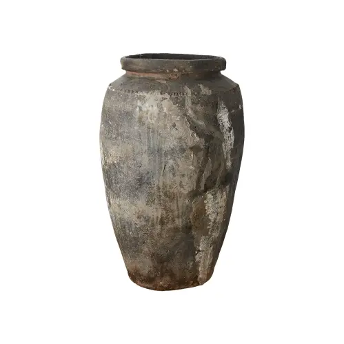 Urna/Kruka - Gråbrun/vit - Ø35/55 x 90 cm - www.frokenfraken.se