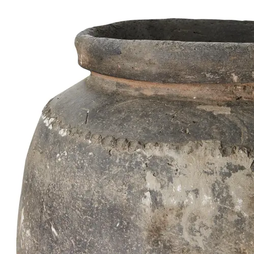 Urna/Kruka - Gråbrun/vit - Ø35/55 x 90 cm - www.frokenfraken.se