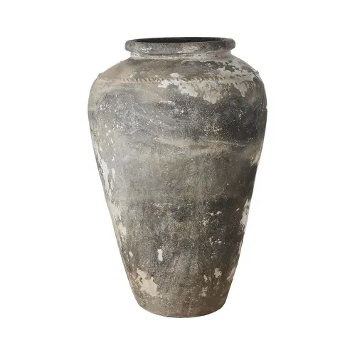 Urna/Kruka - Gråbrun/vit - Ø38/66 x 100 cm - www.frokenfraken.se