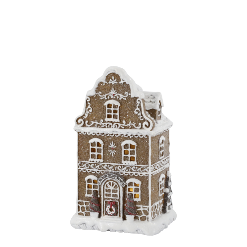 Pepparkakshus - LED - 21 x 12 x 10 cm - www.frokenfraken.se